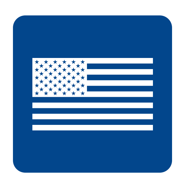 Blue & White American Flag